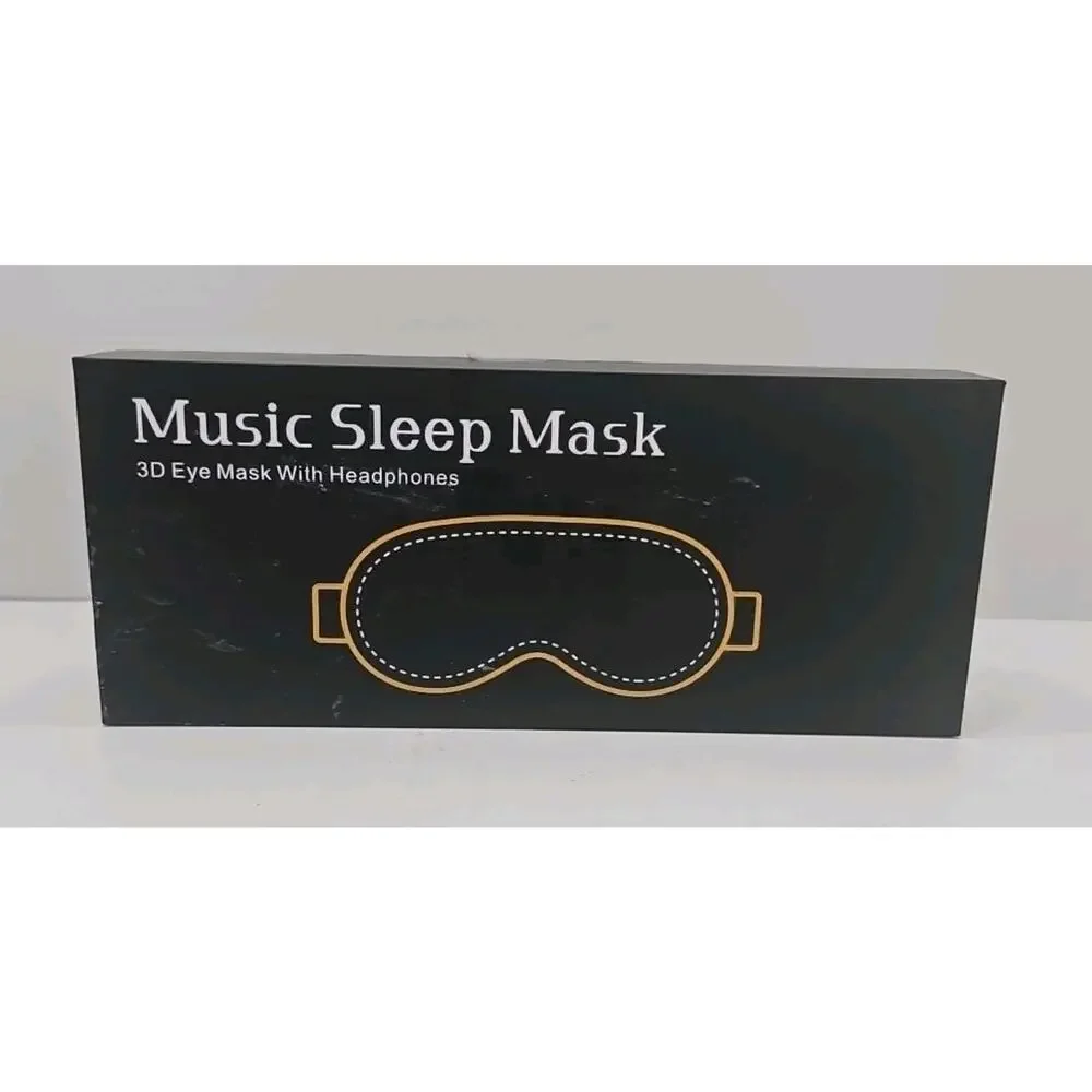 Music Sleep Mask with Bluetooth Ventilated Black 3d Eye Mask W Headlhones